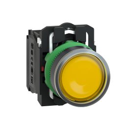 Schneider 3389110904208 1NA+1NK 220 240V Çap 22 Yaylı Dönüş Turuncu Sıva Altı Eksiksiz Işıklı Buton