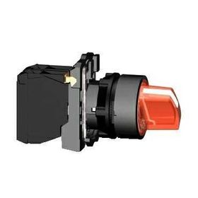 Schneider 3389118223349 Electric Çap 22 3 Konumlu Sabit 1NA+1NK 230V Kırmızı Eksiksiz Işıklı Mandal Buton