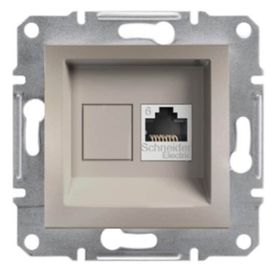 Schneider 3606480728037 Electric Eph4700169 Asfora Bronz Tekli Rj45 Cat6 Utp Telefon Prizi