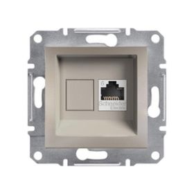 Schneider 3606480728037 Electric Eph4700169 Asfora Bronz Tekli Rj45 Cat6 Utp Telefon Prizi