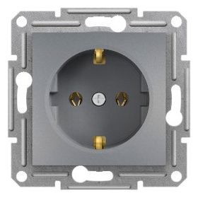 Schneider 3606480730405 Electric EPH2900162 Asfora Çelik Topraklı Priz Çerçevesiz