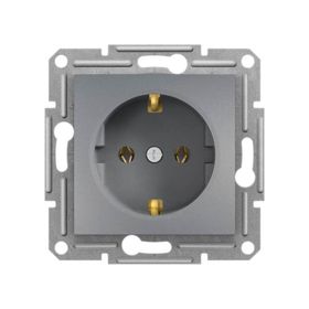 Schneider 3606480730405 Electric EPH2900162 Asfora Çelik Topraklı Priz Çerçevesiz