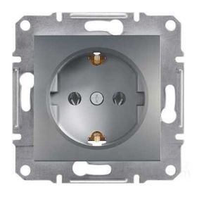 Schneider 3606480730405 Electric EPH2900162 Asfora Çelik Topraklı Priz Çerçevesiz