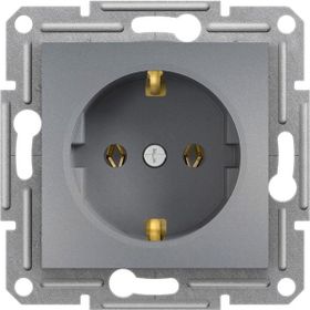 Schneider 3606480730405 Electric EPH2900162 Asfora Çelik Topraklı Priz Çerçevesiz