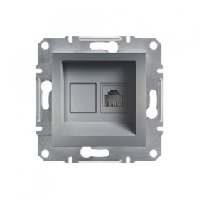 Schneider 3606480730597 EPH4100162 Asfora RJ11 Tek Çıkışlı Çelik Telefon Prizi Çerçevesiz