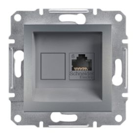 Schneider 3606480730641 Electric Eph4700162 Asfora Çelik Tekli Rj45 Cat6 Utp Telefon Prizi