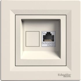 Schneider 3606480987335 Electric Eph4370523 Asfora Krem Tekli Rj45 Konnektörsüz Data Prizi