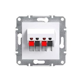 Schneider 3606480987465 Electric Eph5770121 Asfora İkili Hoparlör Prizi Beyaz Çerçevesiz