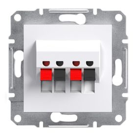 Schneider 3606480987465 Electric Eph5770121 Asfora İkili Hoparlör Prizi Beyaz Çerçevesiz