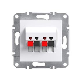 Schneider 3606480987465 Electric Eph5770121 Asfora İkili Hoparlör Prizi Beyaz Çerçevesiz