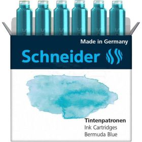 Schneider 4004675147592 166134 Tintenpatronen 6'lı Turkuaz Dolma Kalem Kartuşu