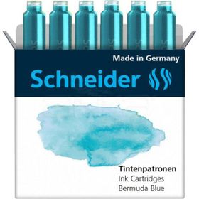 Schneider 4004675147592 166134 Tintenpatronen 6'lı Turkuaz Dolma Kalem Kartuşu