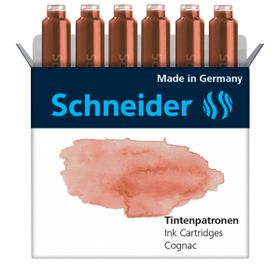 Schneider 4004675147622 166107 Tintenpatronen 6'lı Açık Kahveregi Dolma Kalem Kartuşu
