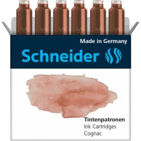 Schneider 4004675147622 166107 Tintenpatronen 6'lı Açık Kahveregi Dolma Kalem Kartuşu