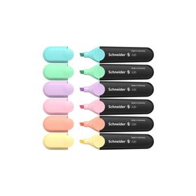 Schneider 6'lı Pastel Fosforlu Kalem Set