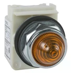 Schneider 9001KP7A9 30 mm 230 Watt AC Ba 9S IP66 Sarı Sekizgen Pilot Işığı