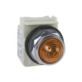 Schneider 9001KP7A9 30 mm 230 Watt AC Ba 9S IP66 Sarı Sekizgen Pilot Işığı