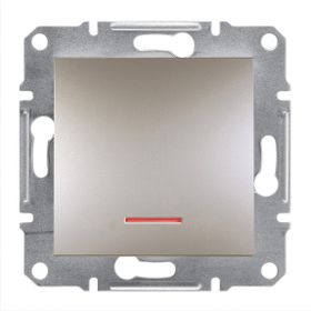 Schneider A Plus Işıklı Liht Bronz Anahtar