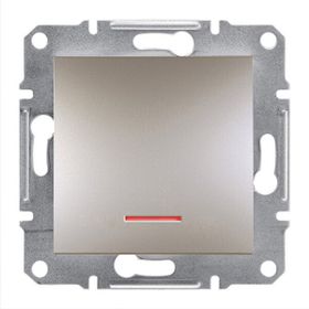 Schneider A Plus Işıklı Liht Bronz Anahtar