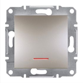 Schneider A Plus Işıklı Liht Bronz Anahtar