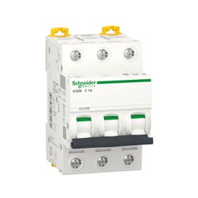 Schneider A9F74301 3K 6 kA C Tipi 3x1A Otomatik Sigorta