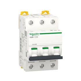 Schneider A9F74301 3K 6 kA C Tipi 3x1A Otomatik Sigorta