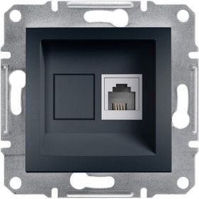 Schneider Asfora Antrasit RJ11 Telefon Priz
