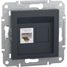 Schneider Asfora Antrasit RJ45 Boş Priz