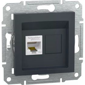 Schneider Asfora Antrasit RJ45 Boş Priz