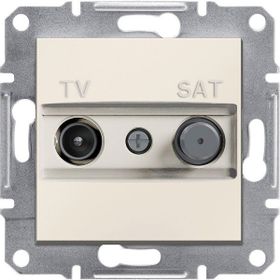 Schneider Asfora Tv Sat Prizi Sonlu F Tipi 2'li Çerçevesiz Anahtar