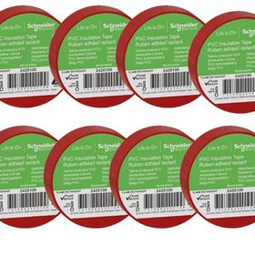 Schneider Electric 2420100-8 20 mt 19 mm 8 Adet Kırmızı PVC İzolasyon Bandı