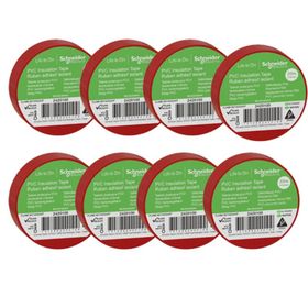 Schneider Electric 2420100-8 20 mt 19 mm 8 Adet Kırmızı PVC İzolasyon Bandı