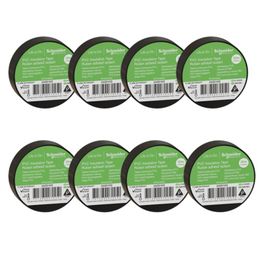 Schneider Electric 2420103-8 20 mt 19 mm 8 Adet Siyah PVC İzolasyon Bandı