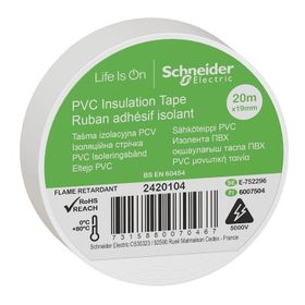 Schneider Electric 2420104 20 mt 19 mm Beyaz PVC İzolasyon Bandı