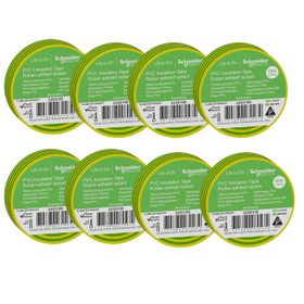 Schneider Electric 2420105-8 20 mt 19 mm 8 Adet Sarı Yeşil PVC İzolasyon Bandı