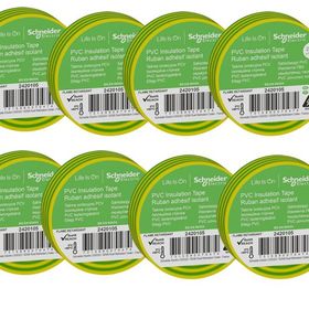 Schneider Electric 2420105-8 20 mt 19 mm 8 Adet Sarı Yeşil PVC İzolasyon Bandı