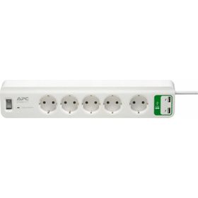 Schneider Electric APC 5V-2.4A Beyaz 2 USB Girişi Anahtar Özellikli 5'li Akım Korumalı Priz