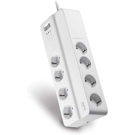 Schneider Electric APC 8'li Beyaz Akım Korumalı Priz
