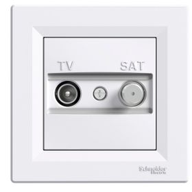 Schneider Electric Asfora Beyaz TV/SAT Gecisli 8DB Çerçeveli Priz