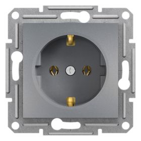 Schneider Electric Asfora Çelik Plus Topraklı Priz