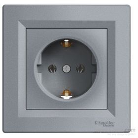 Schneider Electric Asfora Çelik Plus Topraklı Priz