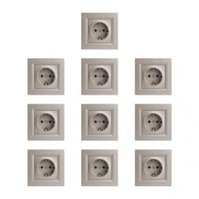 Schneider Electric Asfora Plus Bronz Sonlu Priz