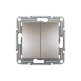 Schneider Electric Asfora Plus Bronz Vidasız Çerçevesiz 2'li Vavien