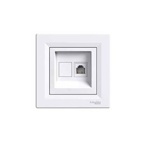 Schneider Electric Asfora RJ11 Beyaz Çerçeveli Priz