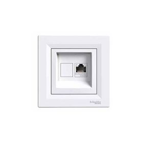 Schneider Electric Beyaz Asfora RJ45 CAT5E Çerçeveli Priz