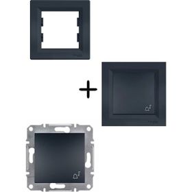 Schneider Electric EPH0800171 Asfora Plus Antrasit Zil Yaylı Çerçeveli Anahtar