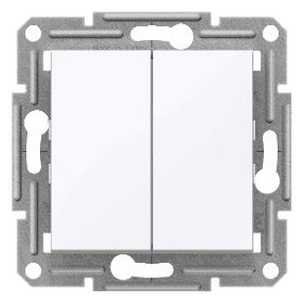 Schneider Electric Eph1170121 Asfora Beyaz İkili Lıght Buton Çerçevesiz