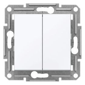 Schneider Electric Eph1170121 Asfora Beyaz İkili Lıght Buton Çerçevesiz
