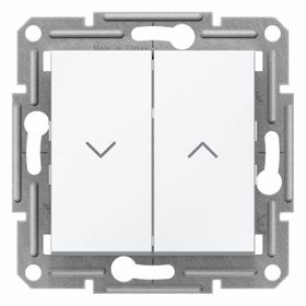 Schneider Electric EPH1370121 Asfora Çerçevesiz Beyaz Yaylı Jaluzi Kumanda Anahtarı