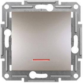 Schneider Electric EPH1400169 Asfora Plus Bronz Işıklı Çerçevesiz Anahtar